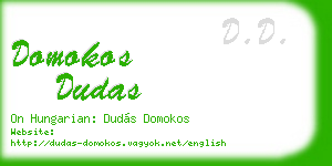domokos dudas business card